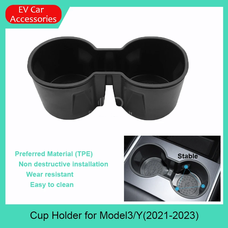 

EV Vehicle Accessories Mud Flaps Cup Holder For Tesla Model Y Model 3 Highland With No Drilling For Decoration and Protection