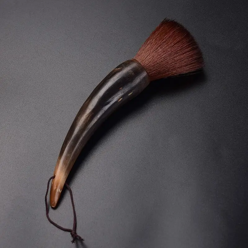Natural genuine ox horn pot-maintaining brush, tea broom and tea brush, lint-free tea tray cleaning brush