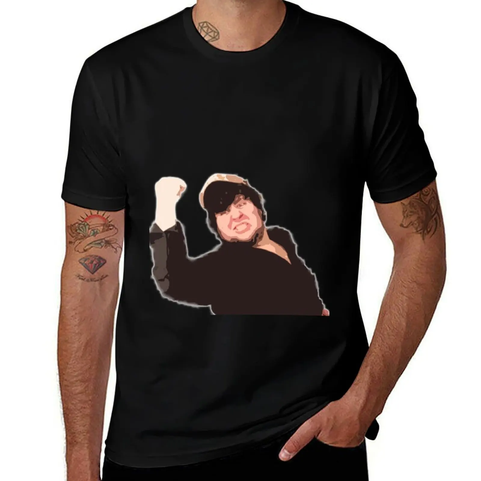 Jontron Victory Pose Cutout filter T-Shirt Lightweight Print T-Shirt