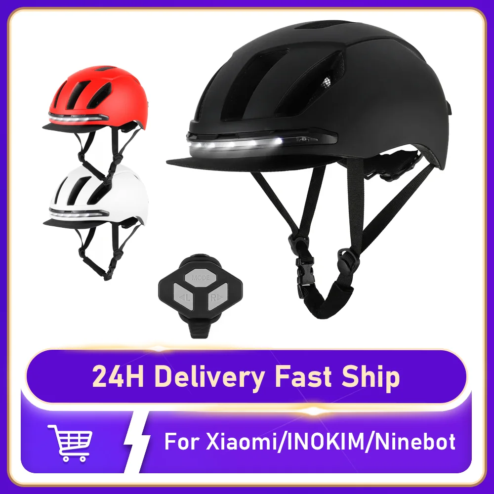 

Universal Safety Helmet with LED Turn Signal for Xiaomi/INOKIM/Ninebot/Dualtron Electric Scooter Accessories