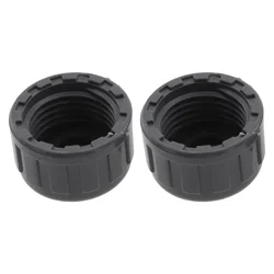 2pcs PVC Threaded Cap Round Female Thread Hose Connector With Rubber Seals Kit 20mm/25mm/32mm Pipe Ends Blanking Plug