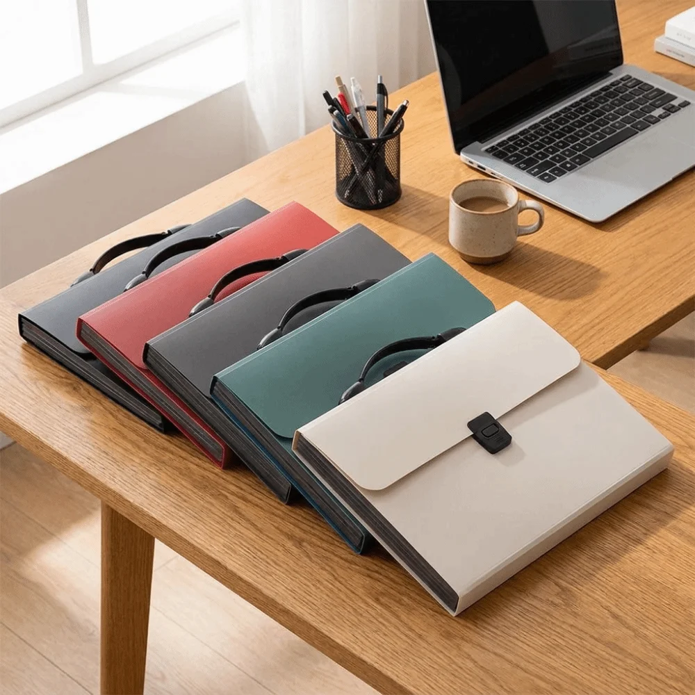 

13 Layers Accordion File Folder Portable Large Capacity Document Storage Bag Multifunctional with Handle a4 Document Holder