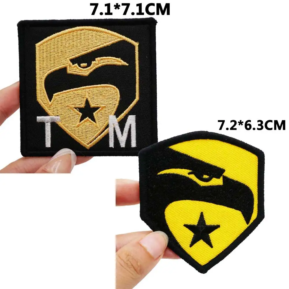 G.I. Parches bordados con logotipo de Joe eagle unifrom, apliques de etiqueta de costura, banda de motorista punk, insignias de ropa de Rock con respaldo de gancho