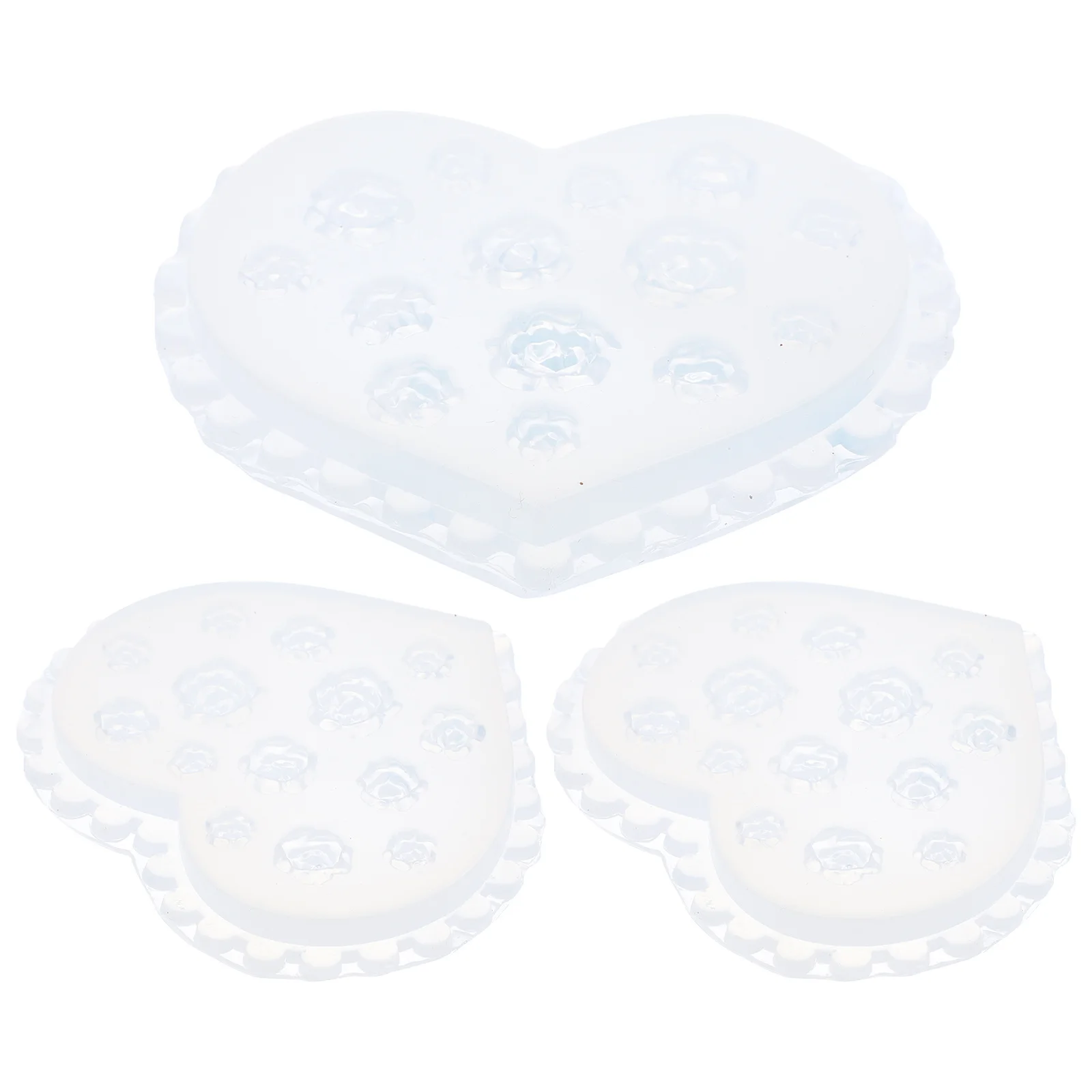 3 Buah Cetakan Liontin Kalung Silikon Desain Mawar untuk Perhiasan Resin Epoksi Kerajinan DIY Cetakan Pengecoran Cetakan Resin Epoksi