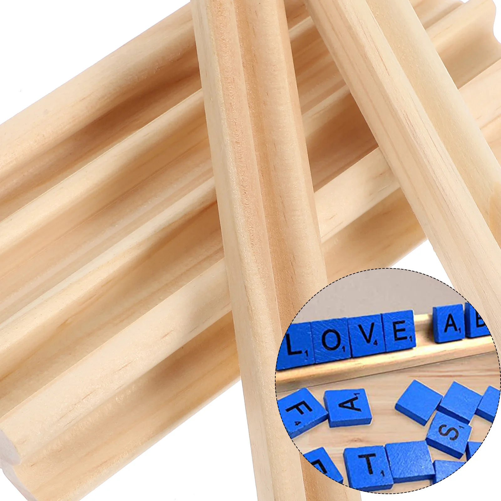 6 قطعة قواعد الحروف الخشبية رفوف الدومينو صياغة ألعاب المنظمون بطاقة صينية أصحاب البلاط مجلس الملحقات رفوف القطار المكسيكي #4