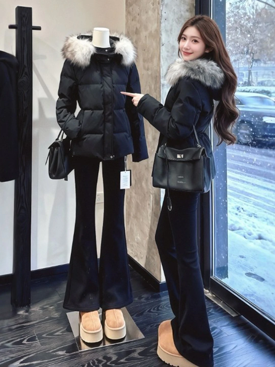 

Корейская короткая хлопковая куртка с капюшоном: модная, шикарная зимняя верхняя одежда, удобный мягкий дизайн, подходит для маленьких размеров