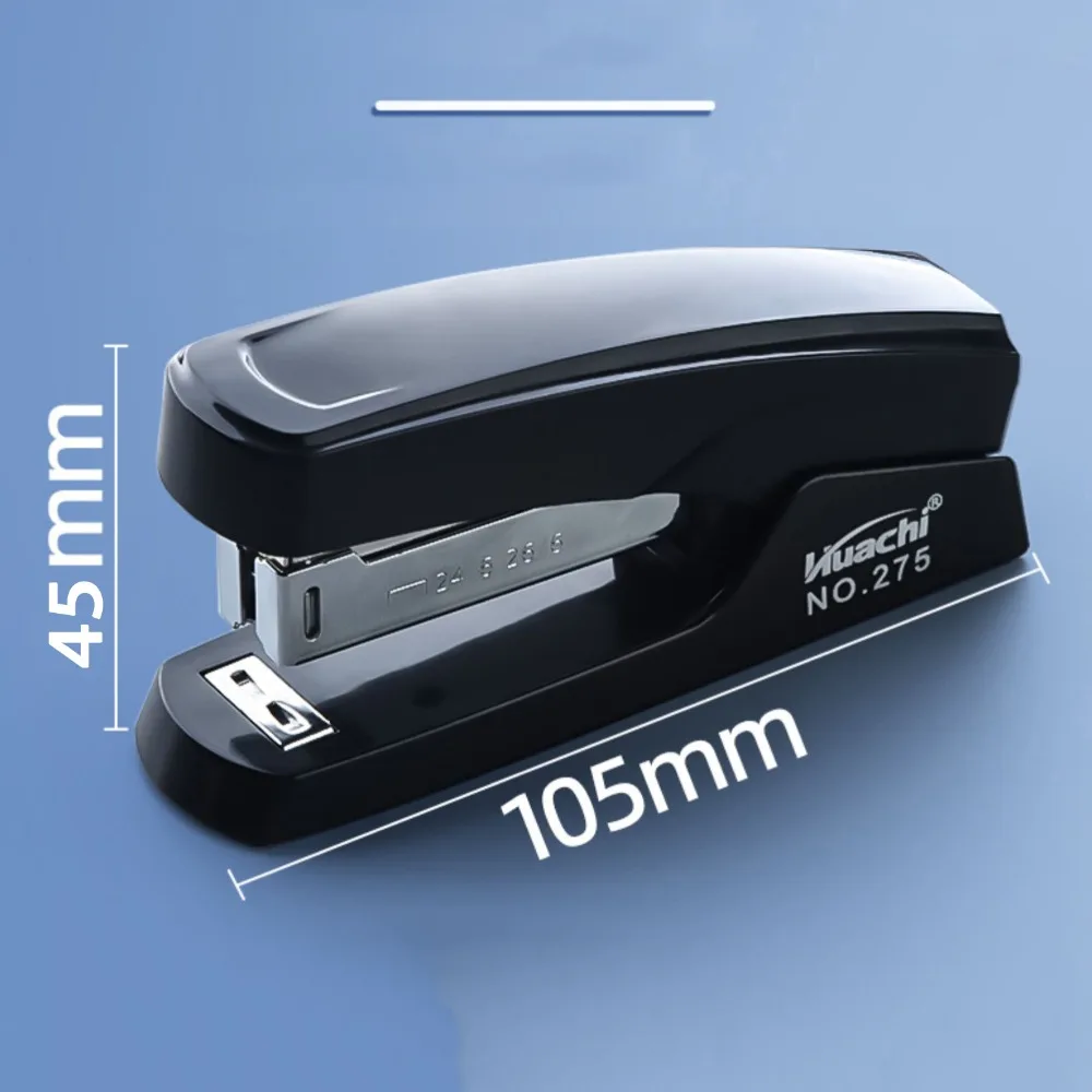 Stapler hemat tenaga kerja, alat staples portabel untuk meja logam abu-abu/hitam kertas Stapler