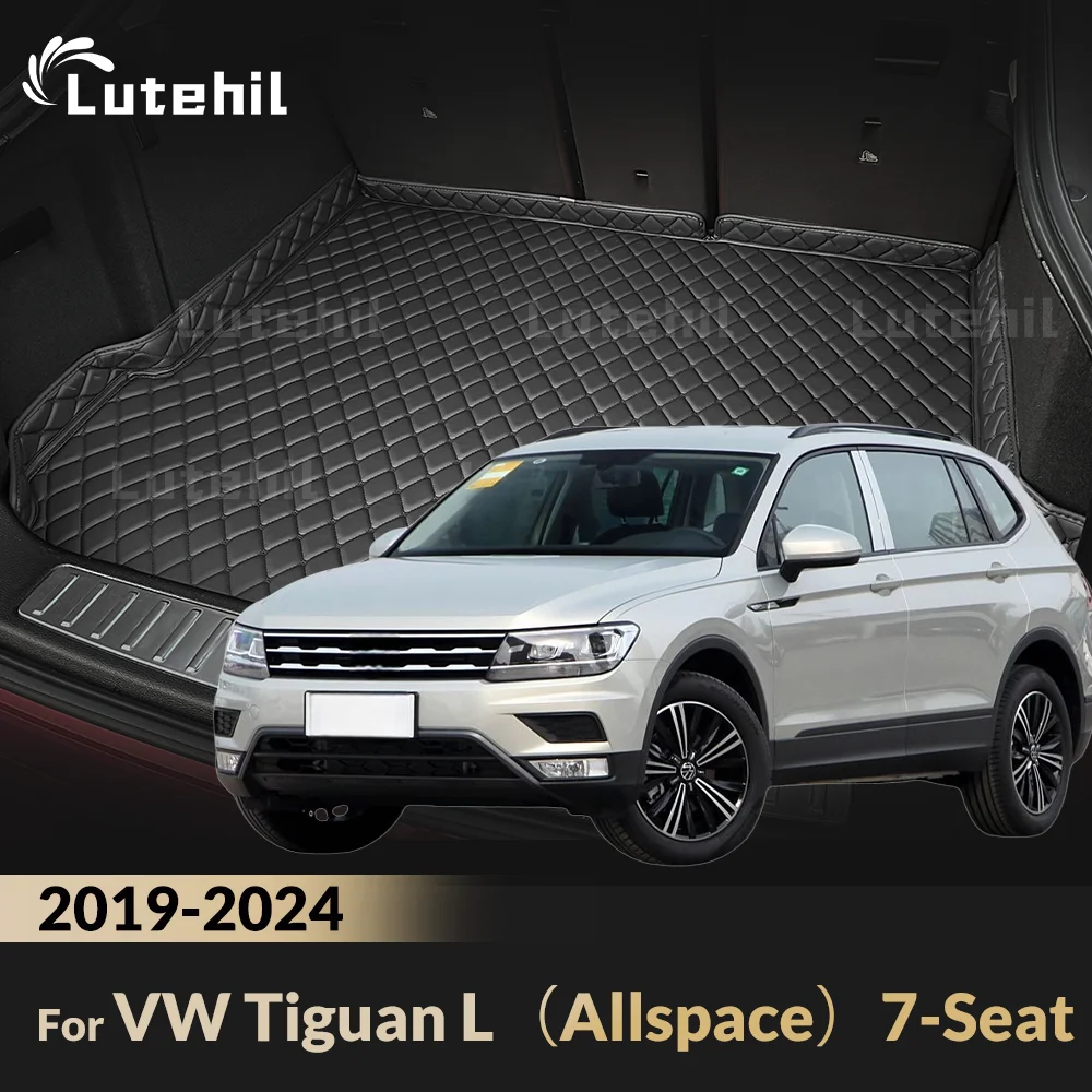 

For Volkswagen VW Tiguan L（Allspace）7-Seat 2021 2022 2023 2024 Lutehil Car Trunk Mat Custom Cargo Liner Boot Carpets
