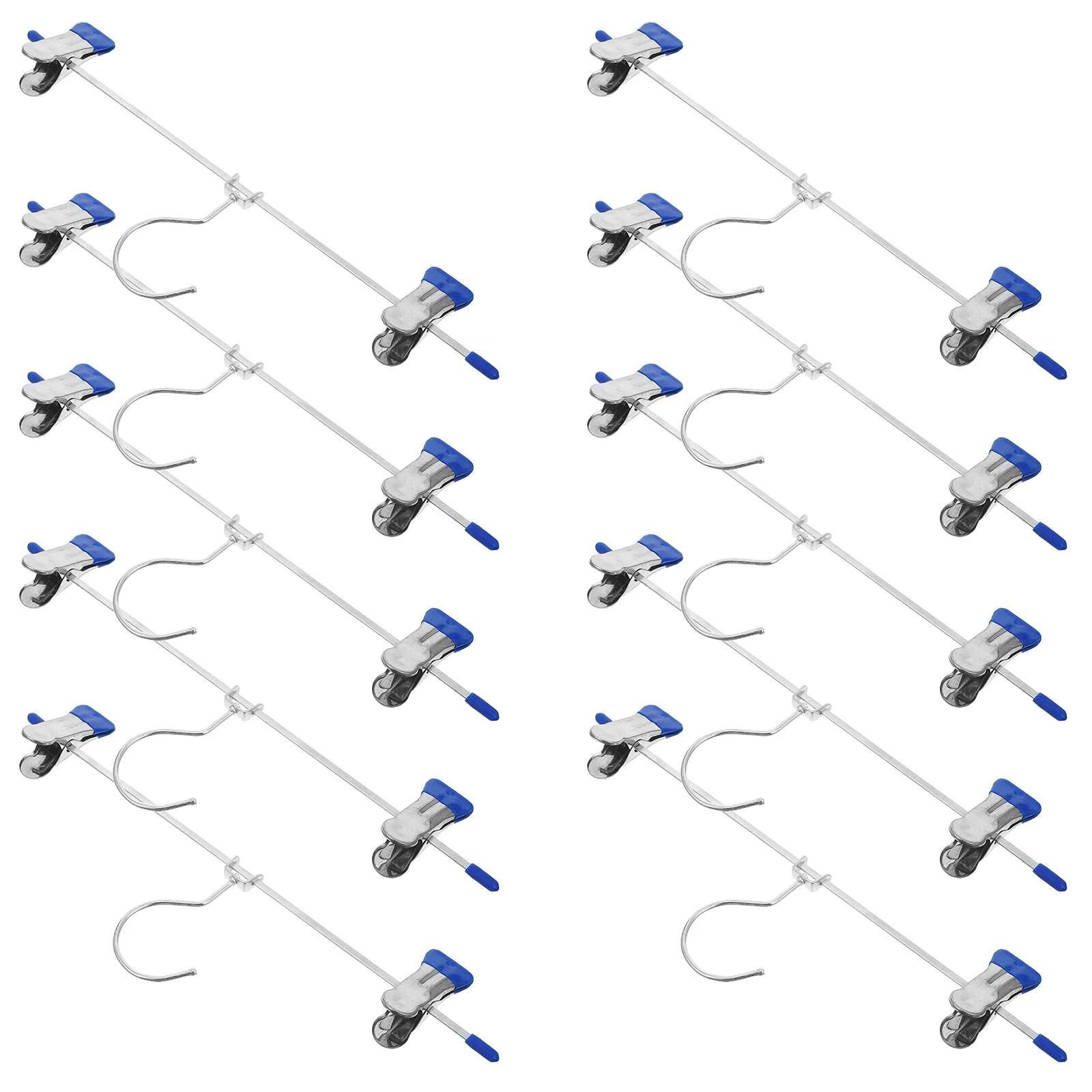 

10 Pcs Pants Hangers Clips Casual Clothing Storage PVC Hangers For Clothes Degree Hooks Closet Skirt Racks
