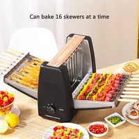 1200W Electric BBQ Kebab Grill Machine Automatic Rotating Barbecue Smokeless Oven Roast Skewers Machine Heating Stove EF