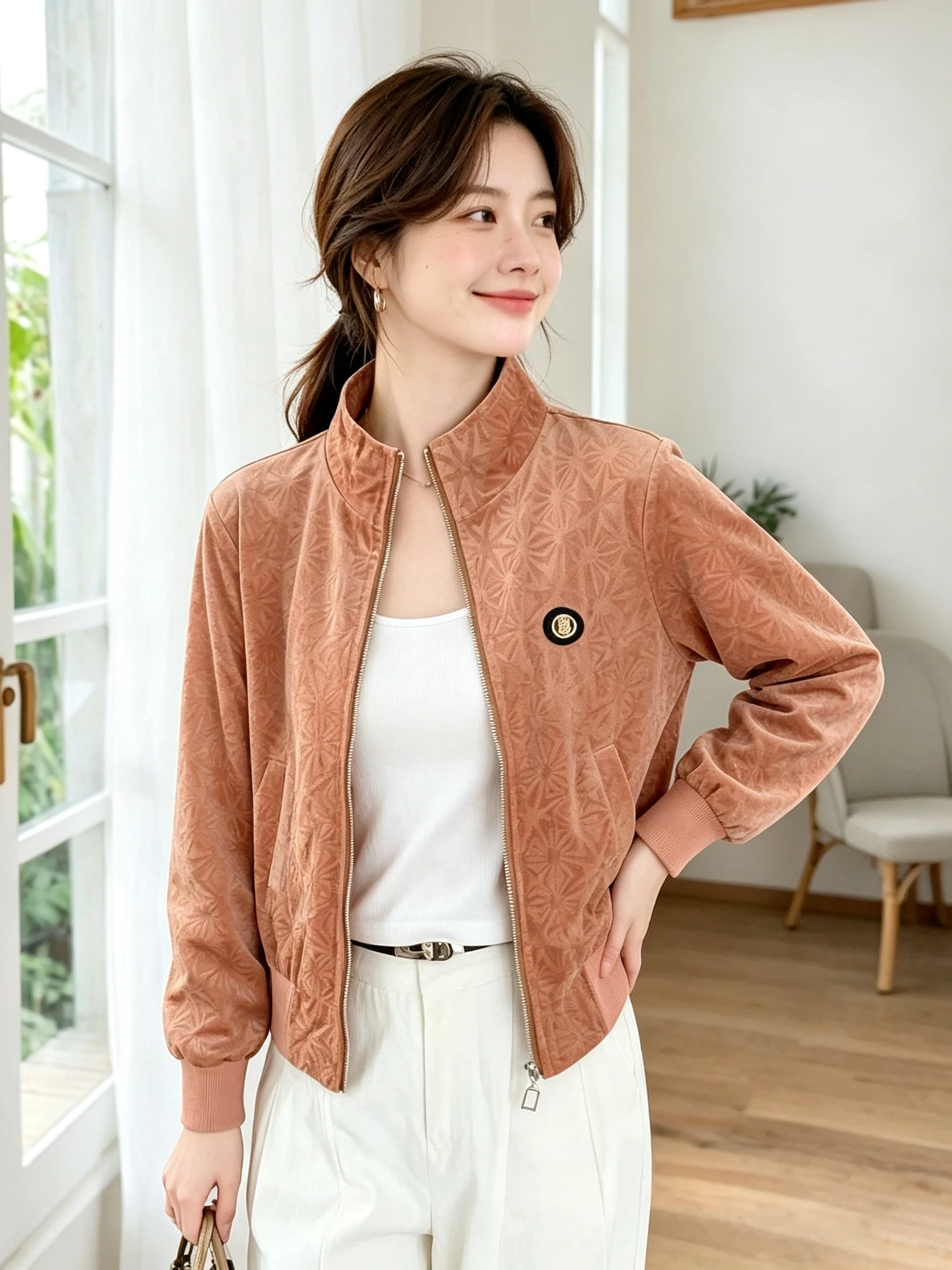 Fashionable Short Baseball Jacket for Women Spring Autumn 2026 New Design Sensation Stylish Age-Defying Versatile Top