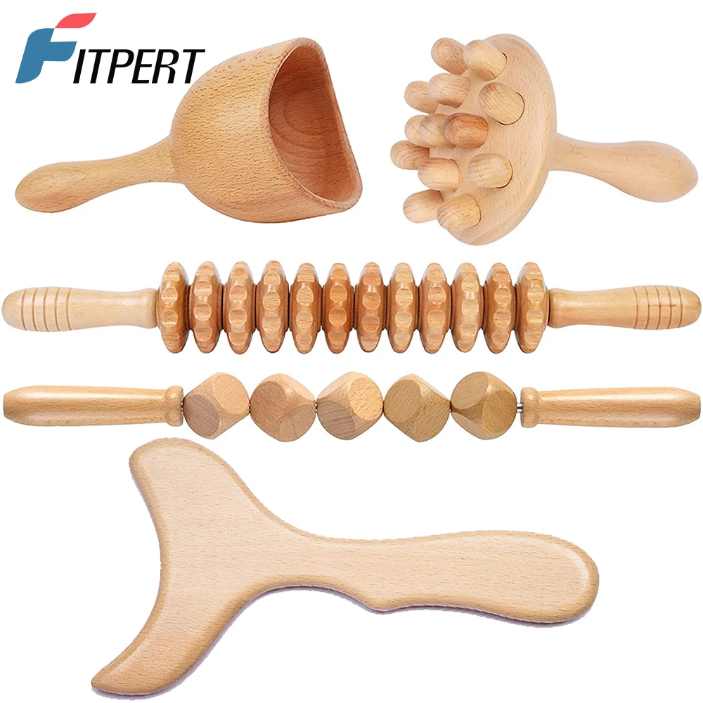 5 шт./набор, набор для массажа по дереву