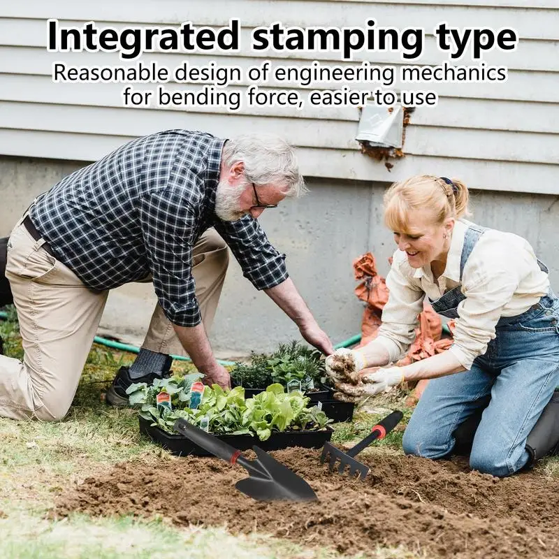 

Gardening Kit Heavy Duty Shovel Rake Hoe Tools Stainless Steel Ergonomic Gardening Supplies Multi-functional Rust-Proof Digging