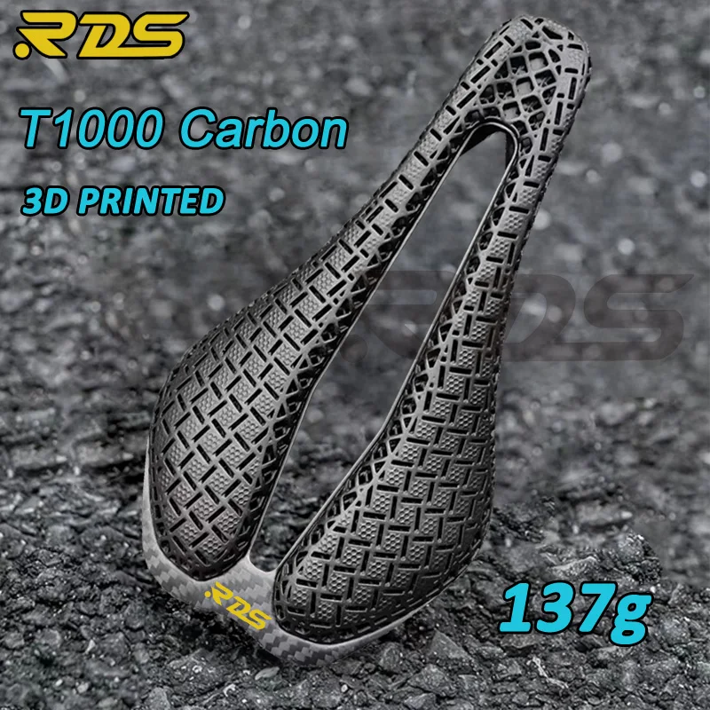

RDS 3D Printed Bicycle Saddle Ultralight Carbon fiber saddle 240x136mm Bike Seating for MTB Gravel Road Bike Seat Cycling Parts