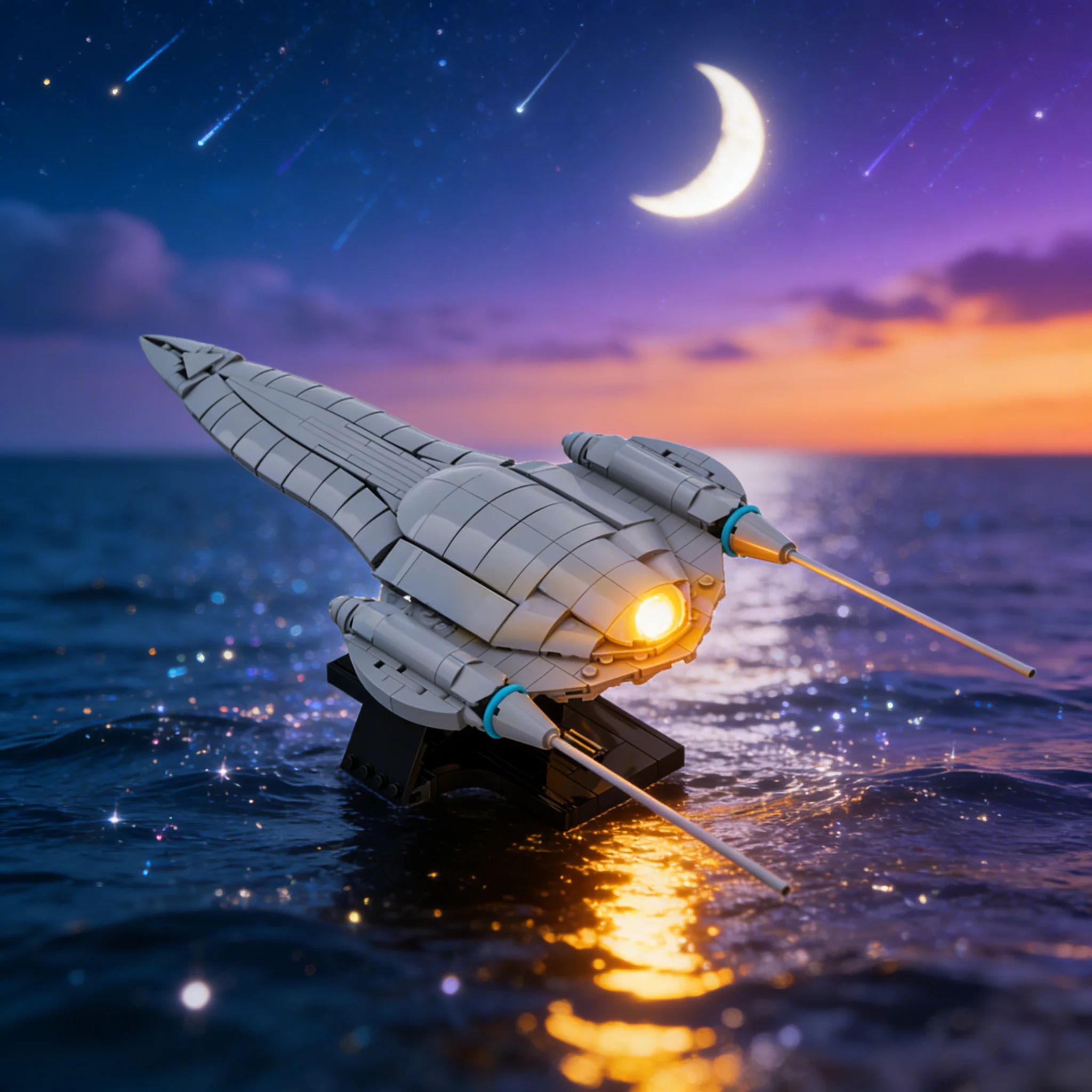 499pcs MOC J-Type 327 Nubian Royal Starship Star Battle Model Building Blocks Construction 3D Collection DIY Brick Birthday