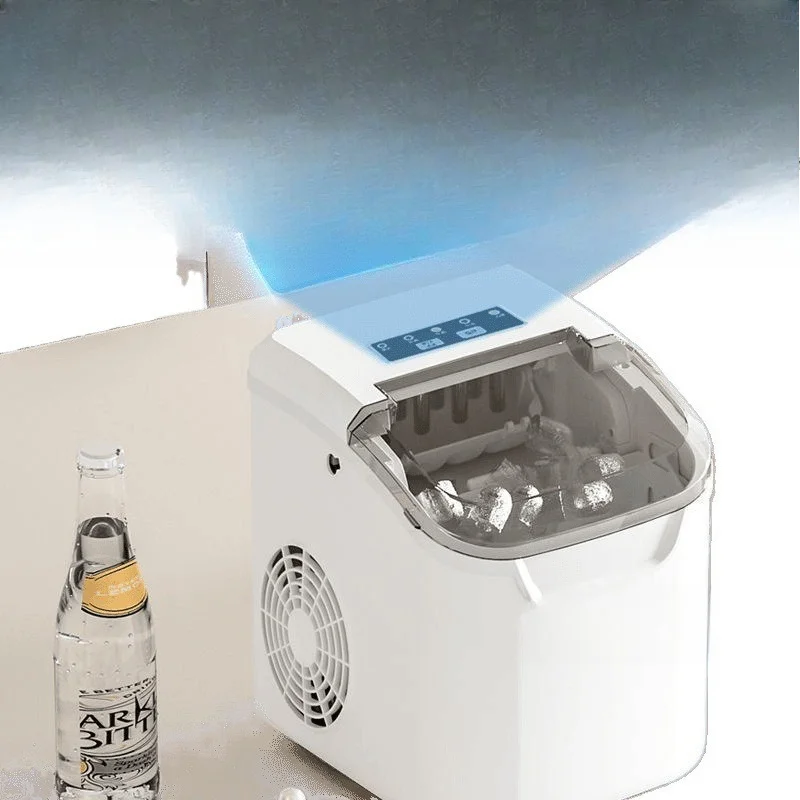 

Small mini household ice machine 12KG stall night market commercial, automatic cleaning