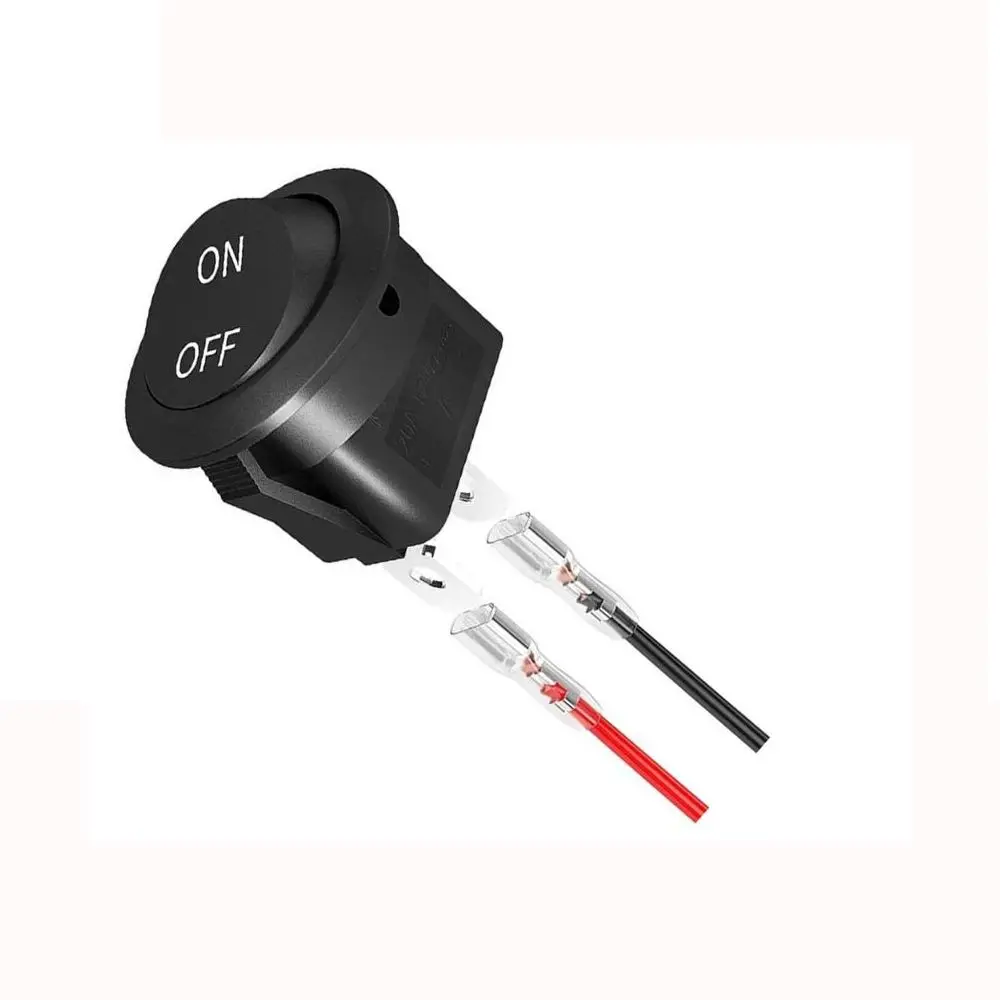 12V 24V 2 Pin Circular Switch 20MM Round Rocker Switch ON/OFF Switch Mini Toggle Switch Boats Auto Car Push Button Switch