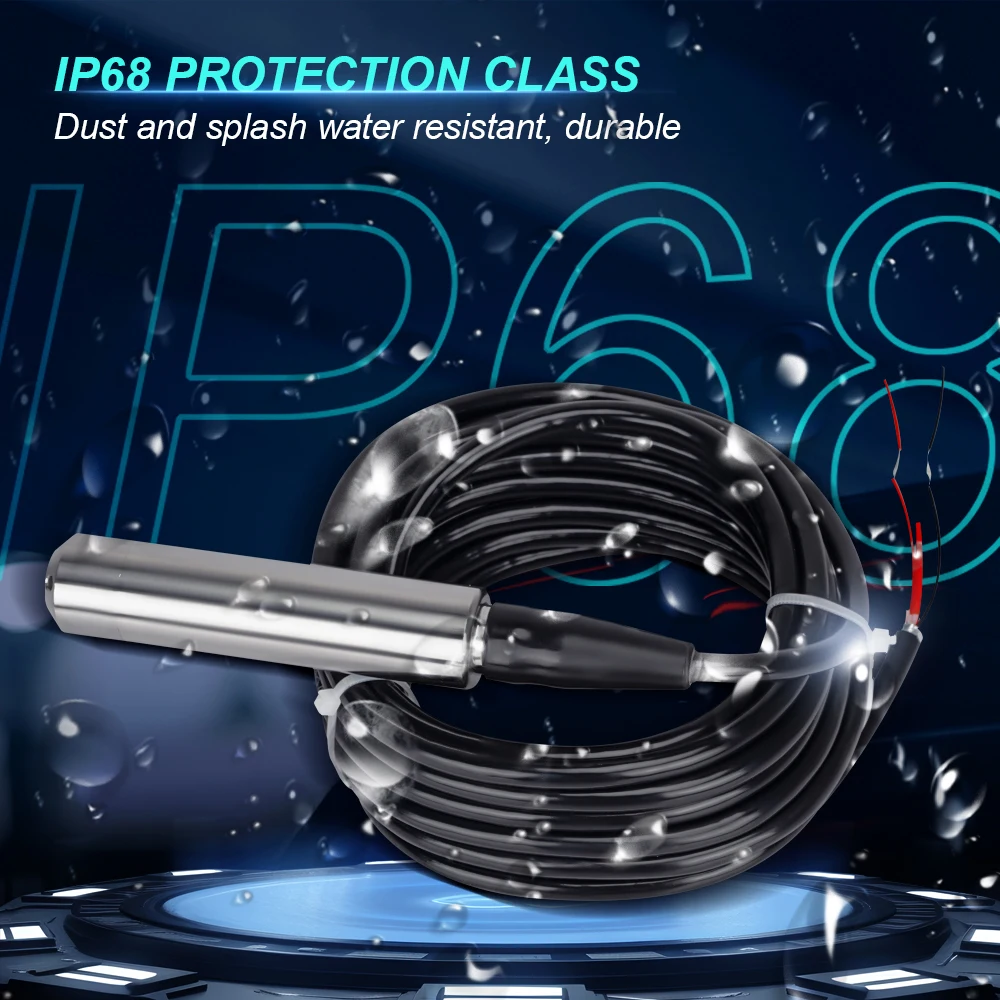 Imagem -06 - Sensor de Nível 420ma 05v 010v Rs485 Saída Transmissor de Nível Líquido Sensor de Nível de Água Sonda Detector Controlador Interruptor Flutuante
