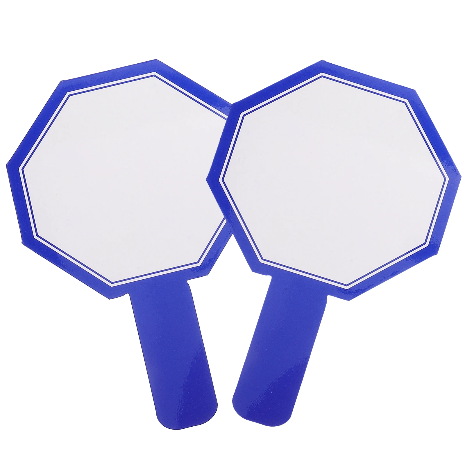 

2pcs Dry Erase Paddles Reusable Surface Handheld Flipside Whiteboards For Classroom Competitions Educators Event Organizers