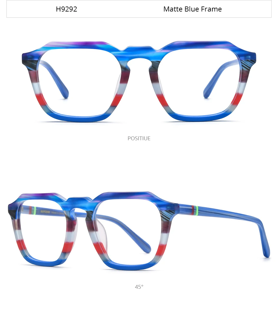 HEPIDEM Multi-Acetat-Brillengestell, Herren- und Damenmodell, Markendesign, quadratische Brille, japanische Handarbeit, Johnny Depp-Brille, 9269 – Detail 23