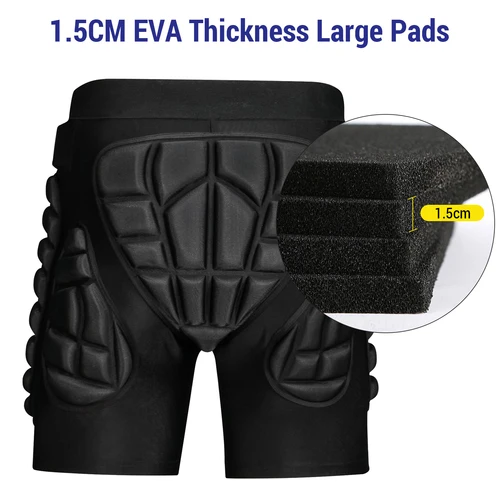 Imagen 2 del producto Lixada-pantalones cortos de esquí para hombre y mujer, conjunto de rodilleras impermeables para Skateboard, snowboard y esquí, XXL