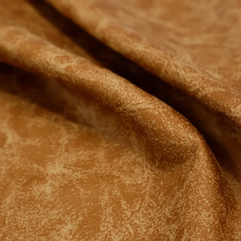 2 yards Limited edition light brown tie-dye faux leather soft vintage distressed fabric Fashion jacket clothing designer fabricA