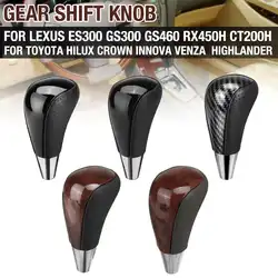 Automatic Gear Shift Knob PU Leather Shifter Lever Stick For Toyota Corolla Camry Yaris Rav4 For Lexus IS GS LS RX ES Models