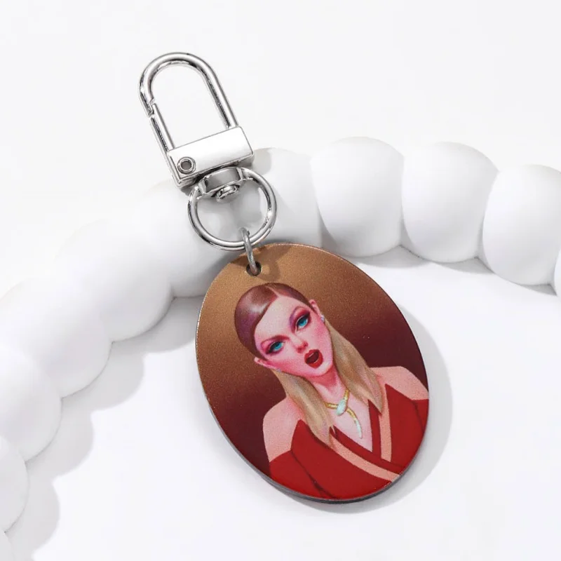 Creative Compact Disc Simple Acrylic Keychain Taylor Swift Fan Merchandise Pretty Music Key Ring For Women Men Good Gift Jewelry view 6