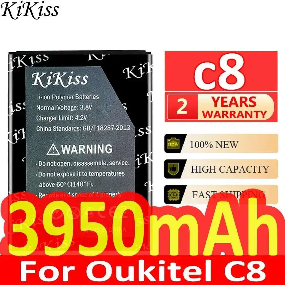 

For Oukitel C8 Safe High Capacity Mobile Phone Battery 3950Mah