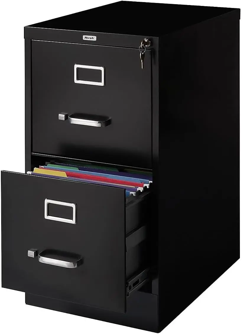 Drawer Vertical File Cabinet Locking Letter Black 22-Inch D (22335D)