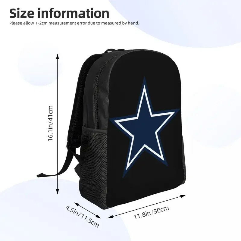 Customized Cowboy Star Backpacks Men Women Basic Bookbag for College School Bags