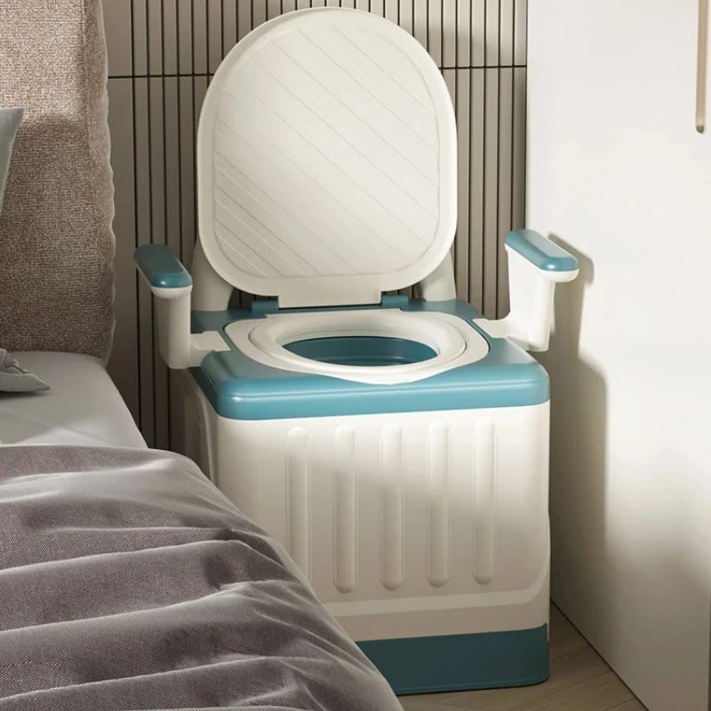 

Portable Mobile Sit Toilet for Elderly Deodorant Indoor and Outdoor Ideal for Pregnant Women