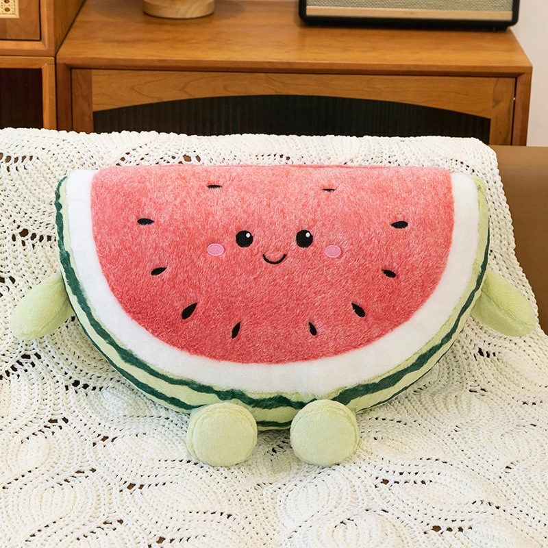 

Kawaii Plush Toy Cute Watermelon Stuffed Doll for Kids Birthday Gift Soft Cuddly Cartoon Pillow Pal for Girls Comfort and Fun