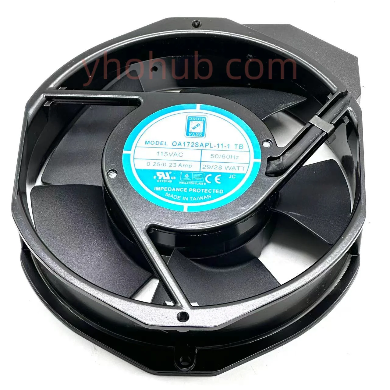 

ORION OA172SAPL-11-1 TB AC 120V 0.24/0.23 AMP 172x172x38mm Server Cooling Fan