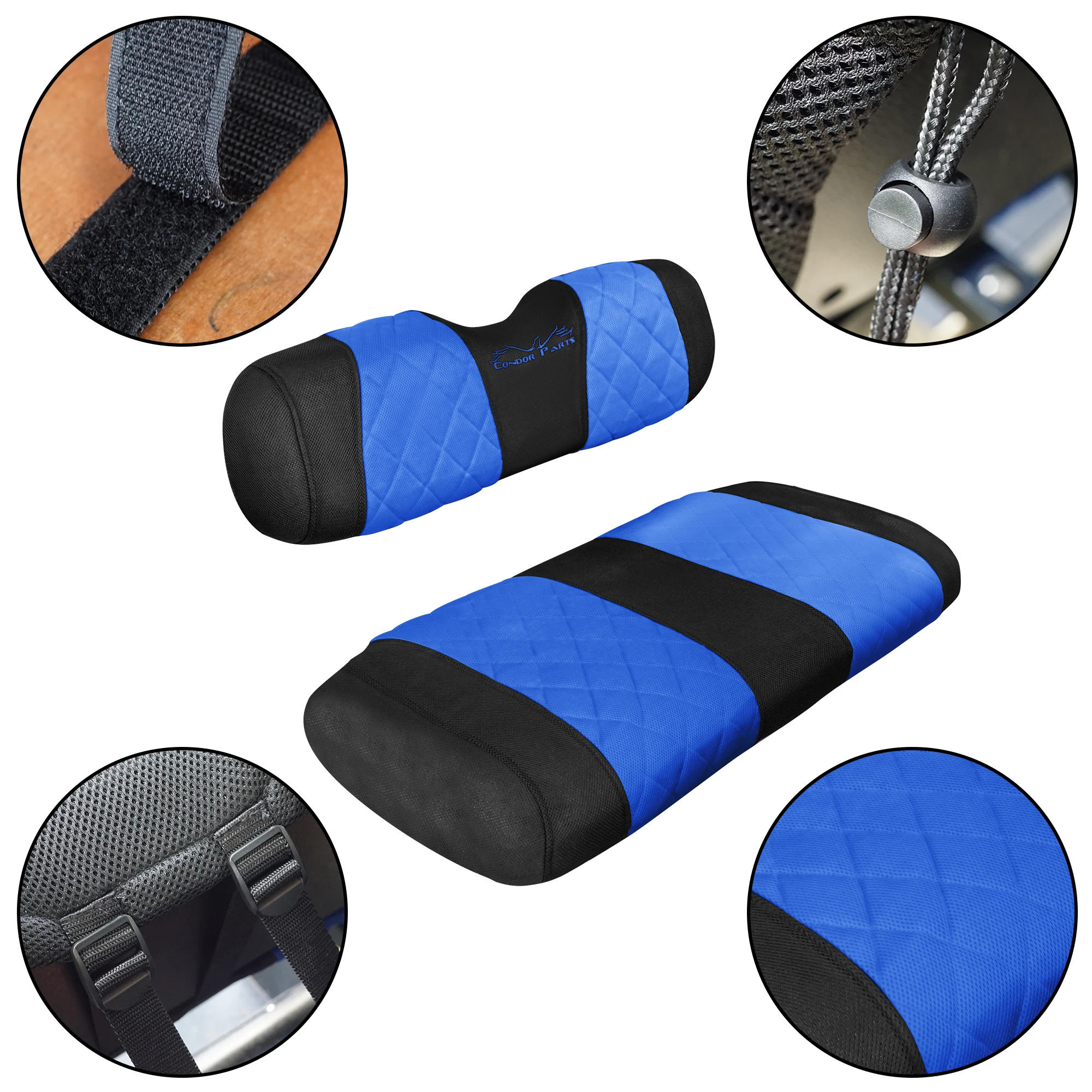 Golf Cart Universal Standard Rear/Back Seat Cover for Club Car,EZGO and Yamaha Golf Cart Back Seats.Renew Your Golf Cart.