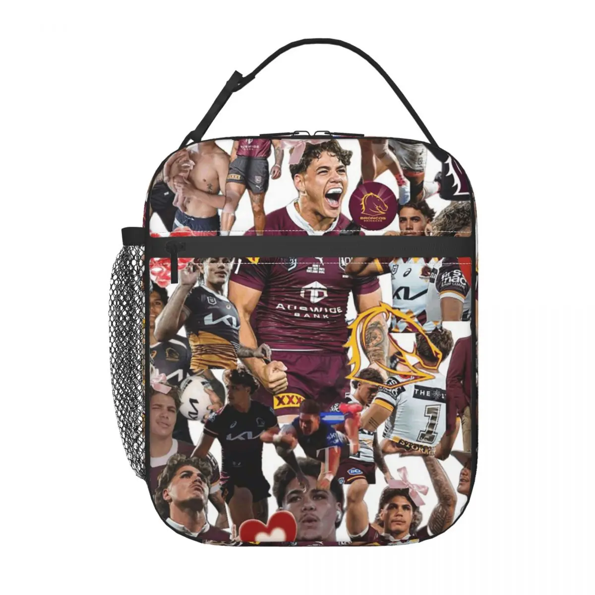 Reece Walsh Nrl Hot Collage Photos Insulated Lunch Bag for Women Children Leakproof Food Boxes Thermal Lunch Box Tote