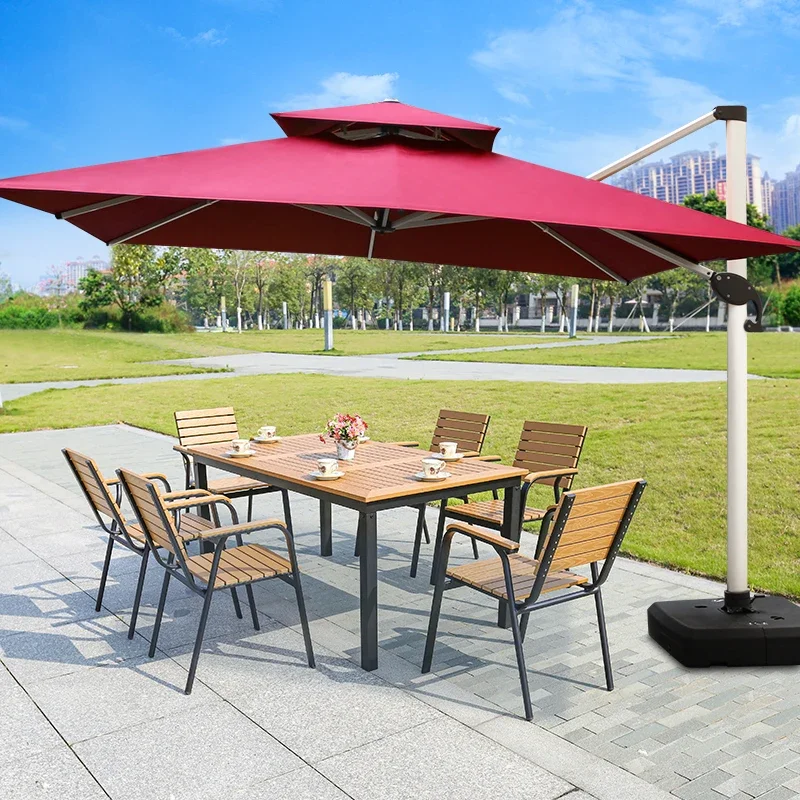 Garden Sets Outside Beach Garden Parasols Patio Furniture Set Outdoor Dining Table Chair With Umbrella