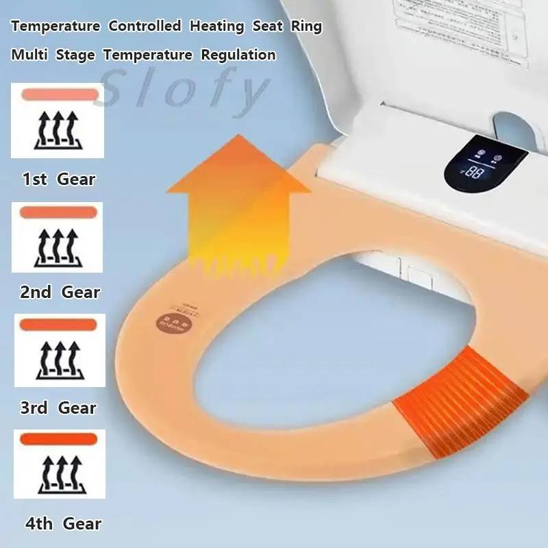 Imagem -03 - Capa de Assento Sanitário Inteligente em Forma de u Aquecimento e Flushing Multifuncional Bidê Elétrico para Hotel e Doméstico