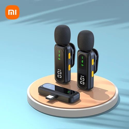 Xiaomi Mijia-micrófono de solapa Lavalier inalámbrico, portátil, reducción de ruido, grabación de Audio tipo C para iPhone15-16, Android, PC en vivo
