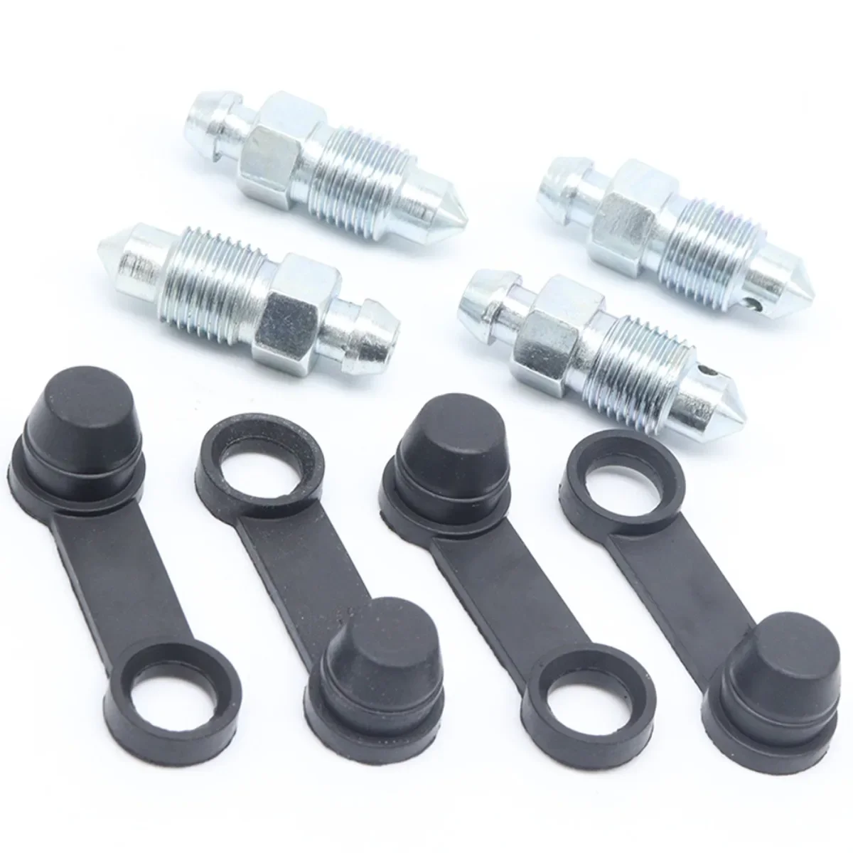 For Porsche 911 Boxster 986 Cayman Front Bleeder Valves and Rubber Dust Caps Left Right Caliper Bleed Nipple Screw Repair Kit