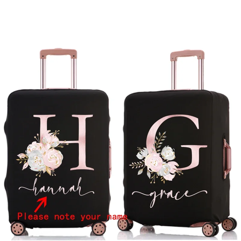 

Custom Name Luggage Cover Elastic Case Covers for 18-32 Inch Suitcase Travel Accessories Trolley Baggage Dust Protection Cover