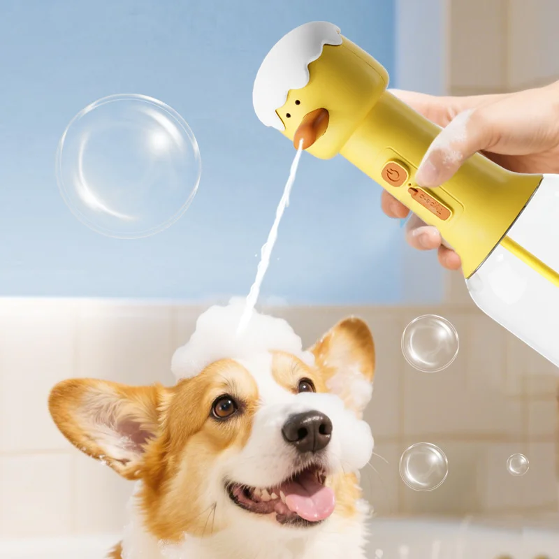 Electric Pet Foam Maker One Key Bubble Machine USB Rechargeable Dog Cat Bathing Tool Dense Foam Deep Cleaning Low Noise