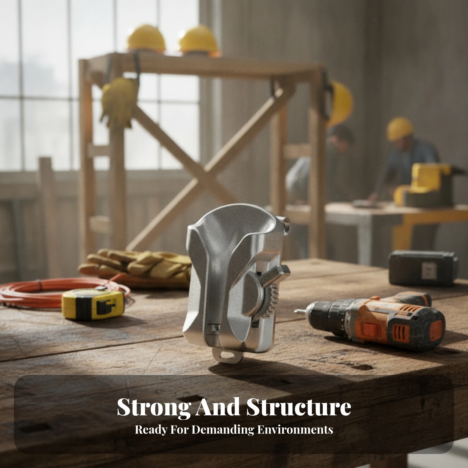 Quick-Hang Lock Aluminum Alloy Power Tool Holder Tool Belt Hook Compact Belt Hook Clip Rectangular Body