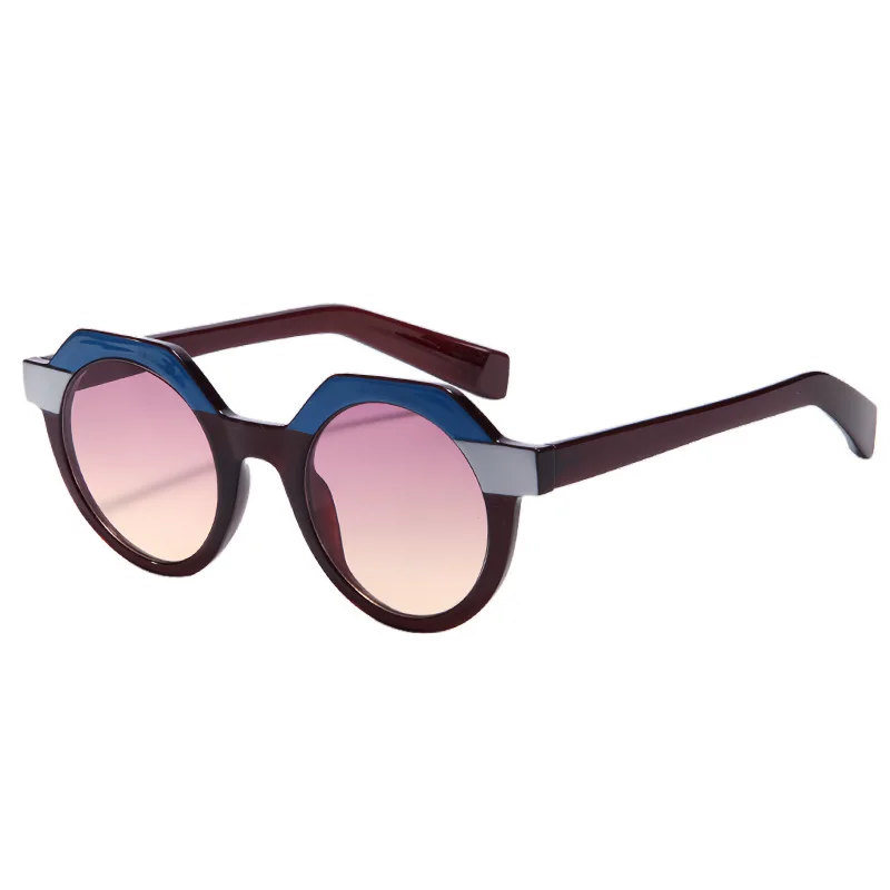 Lunettes de soleil œil de chat pour femmes, lunettes de soleil circulaires multi-documents, miroir plat pour femmes, anti-lumière bleue, miroir contrevenants, UV400, nouveau, 2025