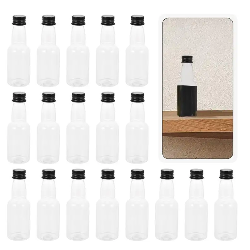 20Pcs Mini Bottles Small Juice Bottles Mini Salad Dressing Bottle Empty Mini Alcohol Seasoning Beverage Juice Bottle