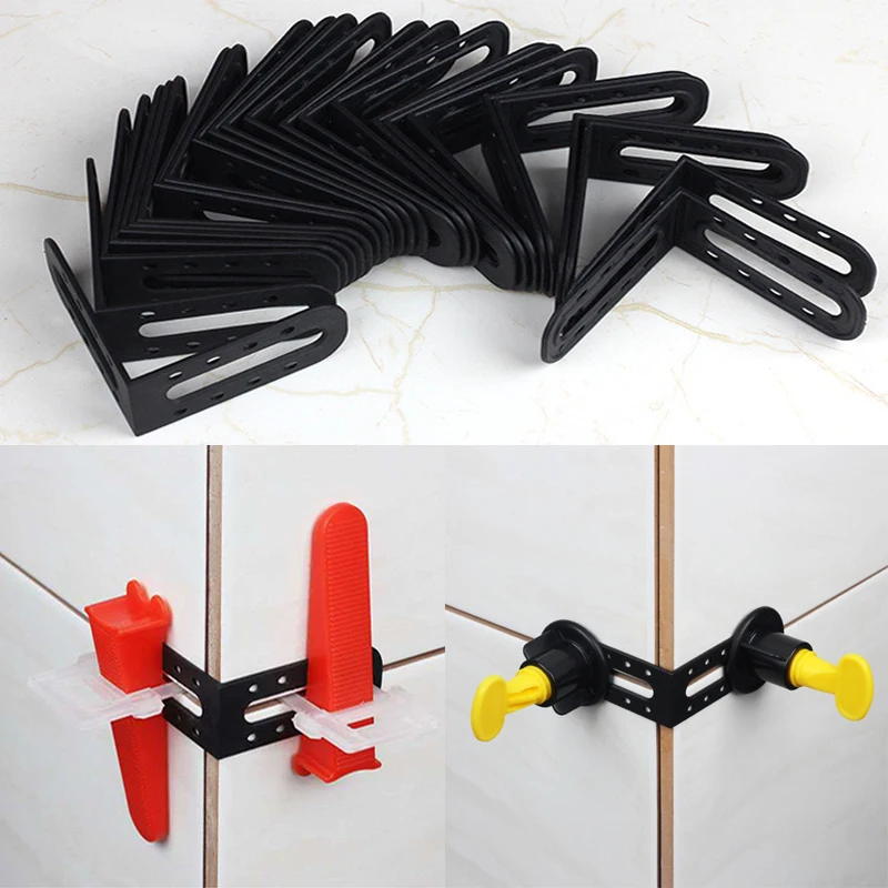 Imagem -01 - Sistema de Nivelamento de Telha Clipes Ângulo Masculino para Piso Parede Telha Nivelador Espaçadores Localizador Ajustador Colocando Ferramentas de Construção 25100 Peças sistema de nivelamento de telha clipes angulo masculino para piso parede telha nivelador espacadores localizador ajustador colocando ferramentas de construcao 25100 pecas 01