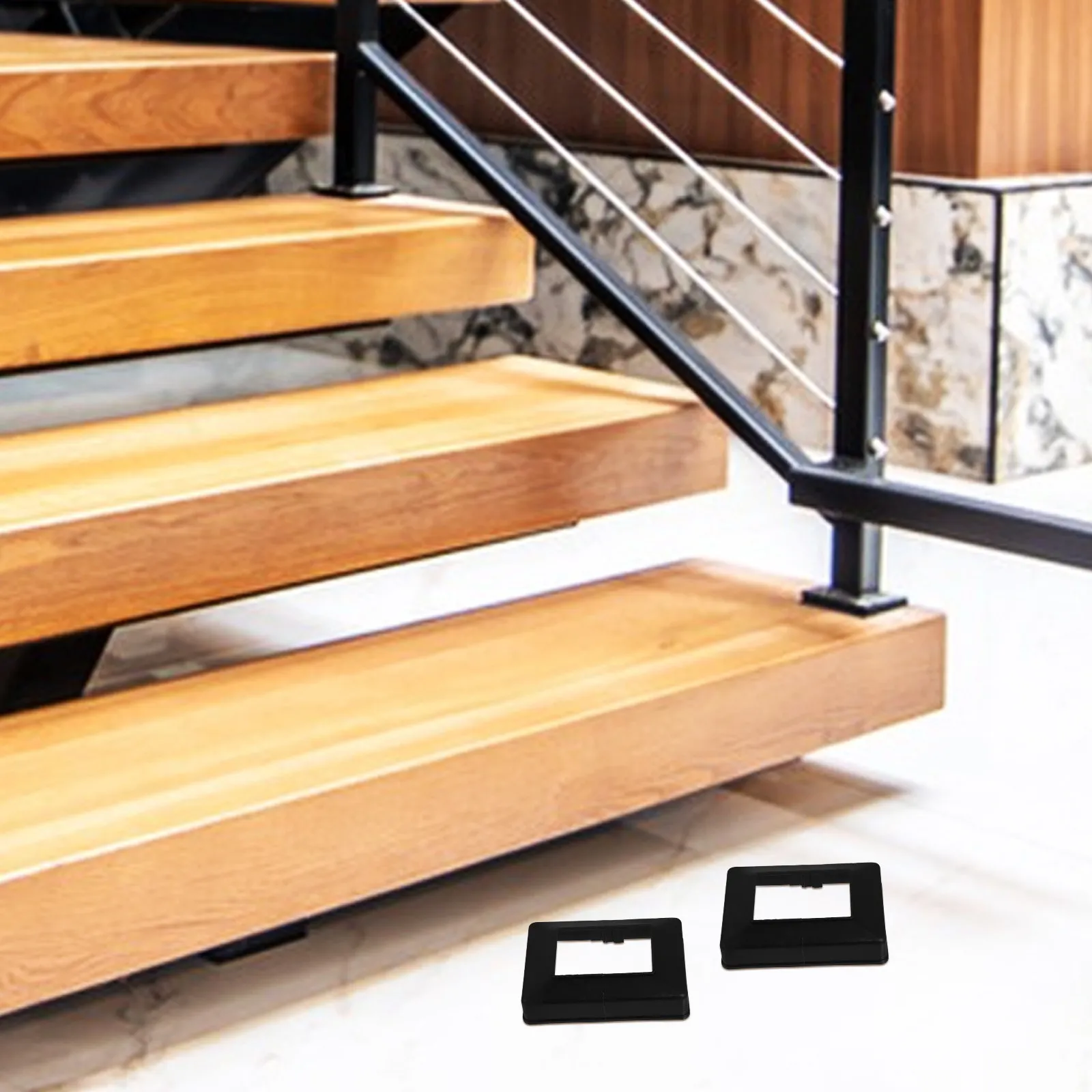 

6Pcs Fence Post Skirt ABS Decorative Column Wrap for Porch Deck Balcony Stairs Railing Posts Plastic Post Skirt Cover Sleeve