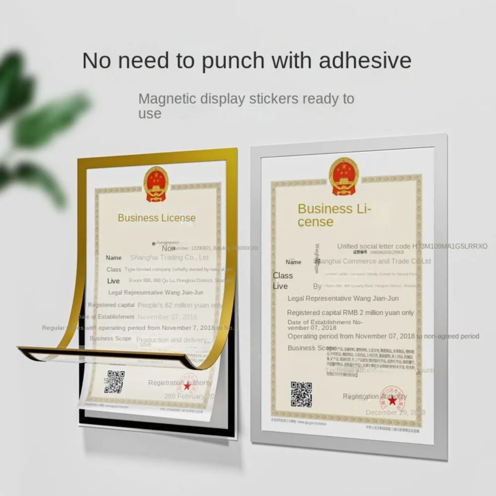 Self Adhesive Magnetic Photo Frame Multifunctional DIY Wall Magnetic Photo Display Frames Free Punching required
