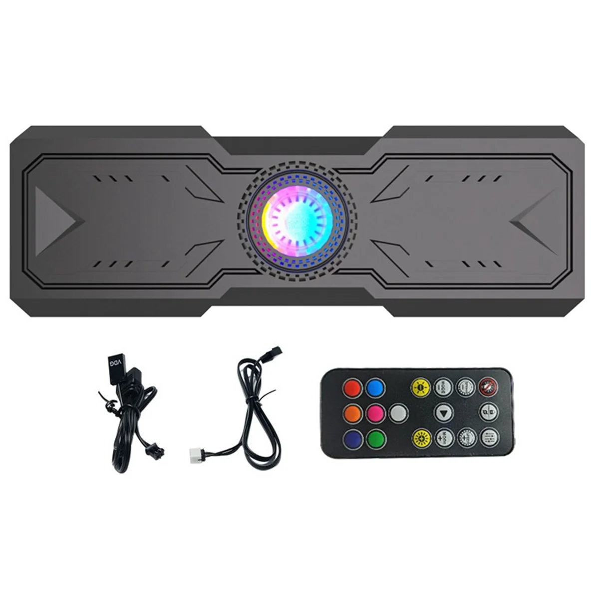 컴퓨터 팬 4PIN PWM 5V 3PIN ARGB 9 in 1 허브 RGB 라이트 분배기 컨트롤러 원격 제어 마더 보드 동기화 듀얼 모드