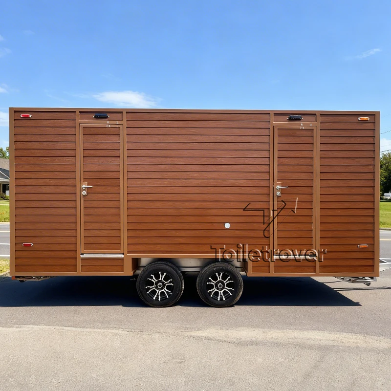 Heavy Duty Toilet Construction Project Portable Restroom Bathroom Cabin Durable Trailer Mobile Restroom Trailer for Site Service